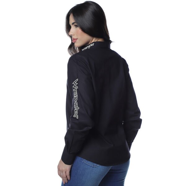 CAMISA LOGO FEMININA SEM BOLSO  - PRETA - WW260 - Imagem 2